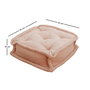 Atelier Del Sofa Cojín de Terciopelo Rosa Lujoso 55x55x16 cm, Suave y Elegante para Decoración del Hogar